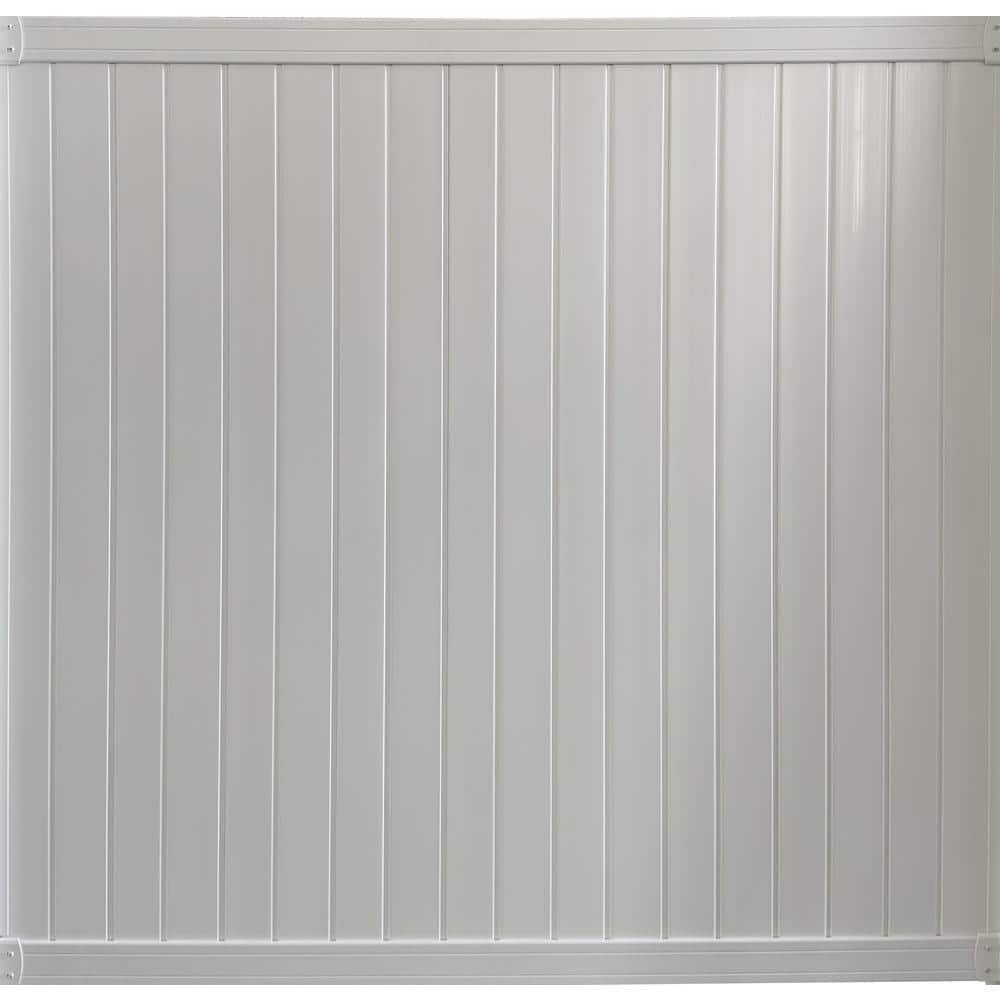 6ft x 6ft White Ivory Vinyl Privacy Fence Panel – Durable & Stylish