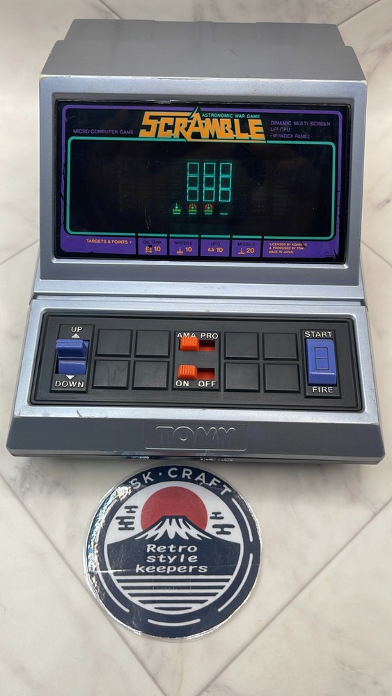Tomy Scramble LCD Handheld Electronic Game Vintage Tested Working Japan