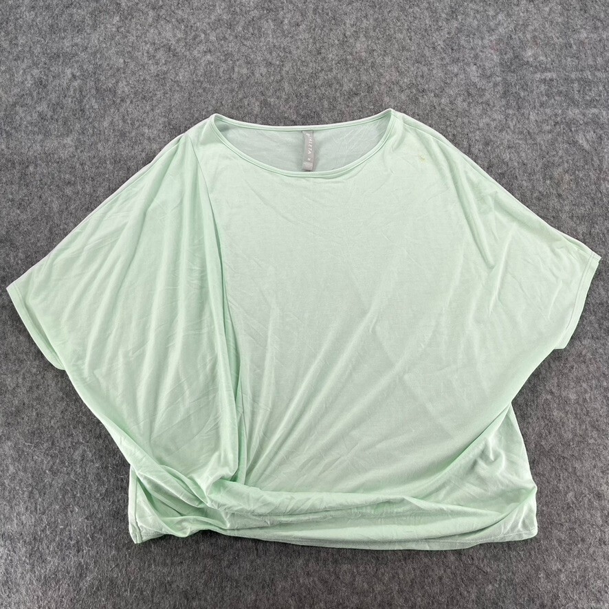 Athleta Top Womens Green Dolman Draped Front Tee Modal Blend Mint Sorbet Size M
