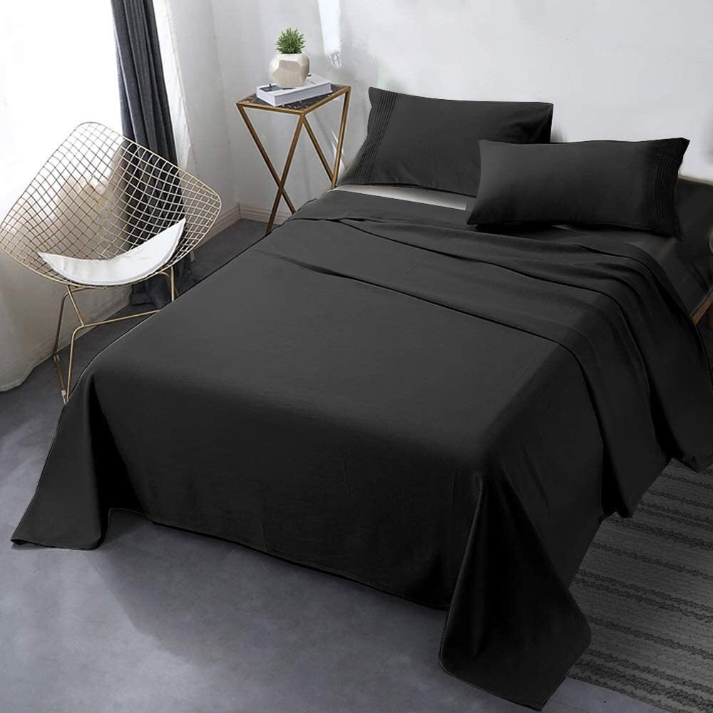 Secura Queen Bed Sheet Set, 4pcs Bedding Sheets & Pillowcases, Soft Microfibe...