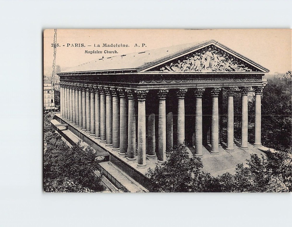 Postcard Madeleine Church Paris France
