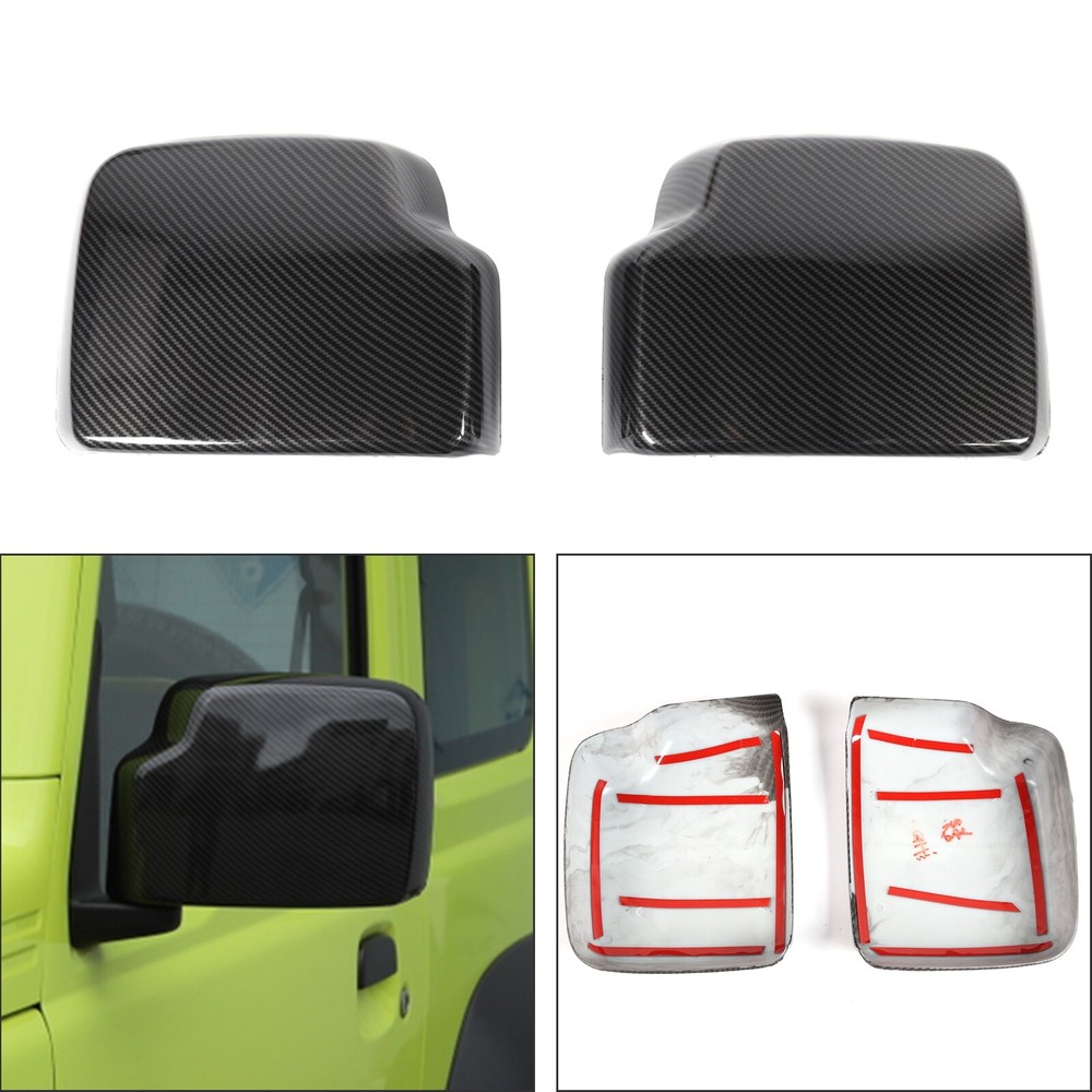 Carbon Fiber ABS Exterior Rearview Mirror Cover Fit For Suzuki Jimny 2019-2020 A