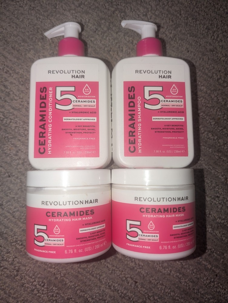 LOT OF 4 ASSORTED BRAND NEW FULL SIZE REVOLUTION BEAUTY HAIR PRODUCTS! $40 VALUE