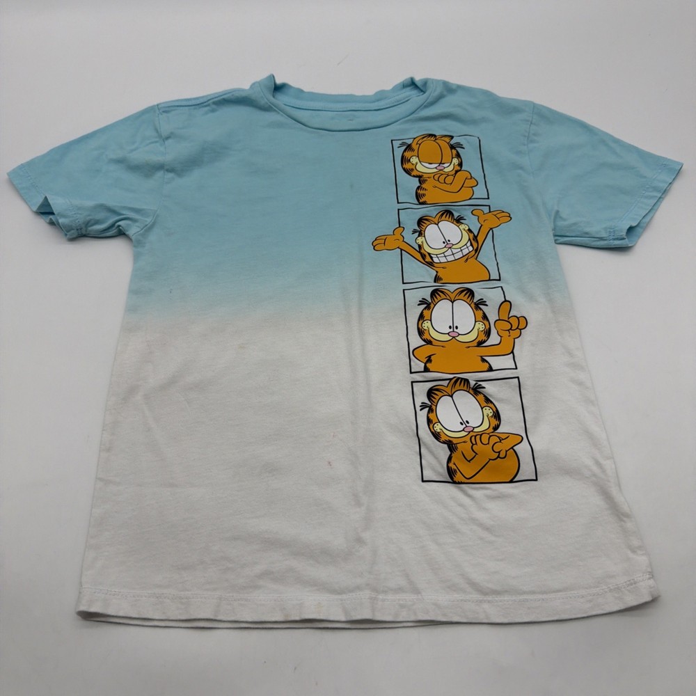 Garfield T-shirt Youth Boys M Multicolor Graphic Print Logo .#39234