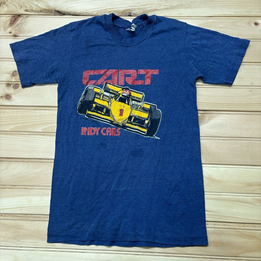 Vintage 80s Cart Promo Indy Car Racing Single Stitch Shirt Youth Size Large