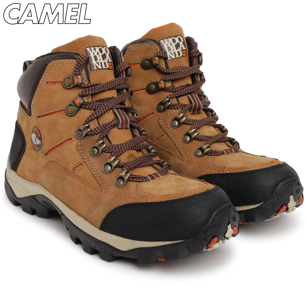 Woodland Men’s Nubuck Outdoor Boots – Rugged Grip Sole, Shock-Absorbing Mid