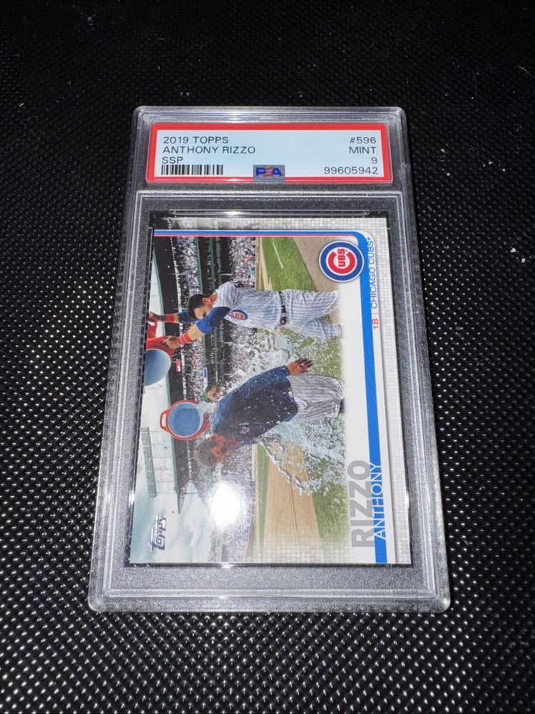 2019 Topps Series 2 Anthony Rizzo SSP Gatorade Bath PSA 9 #596 Image Variation