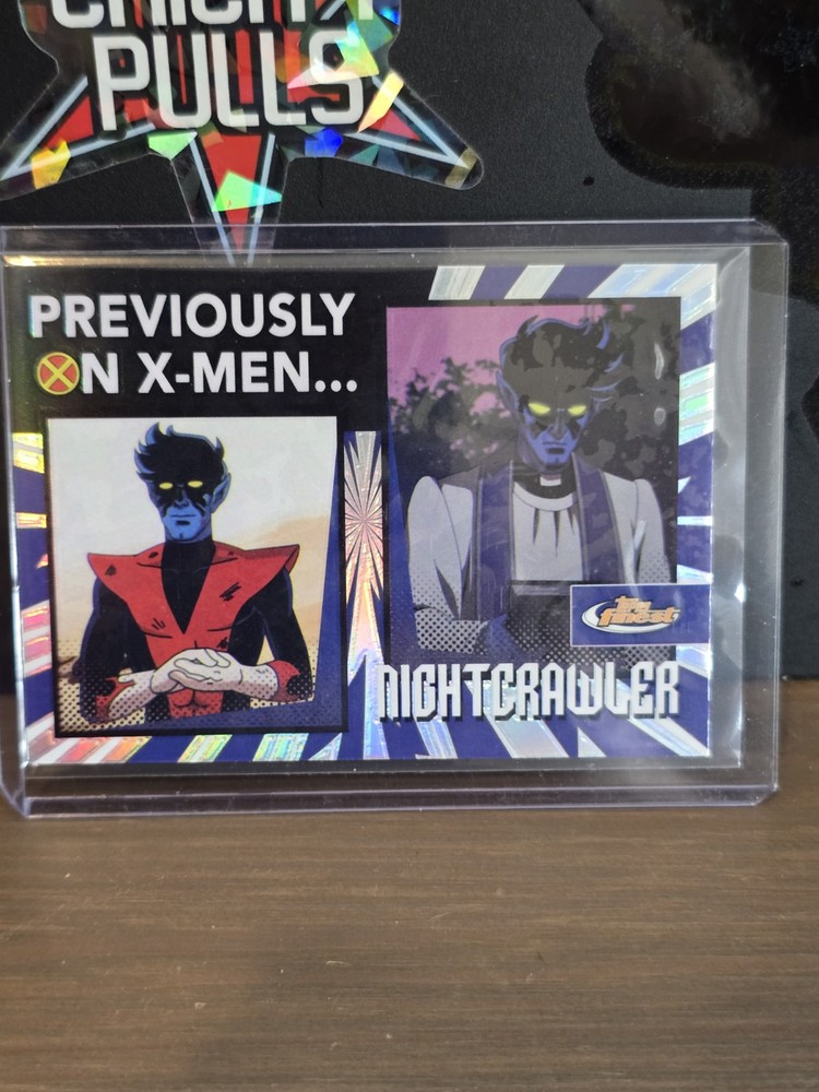 2025 Topps Finest Marvel X-Men '97 Previously On X-Men Refractor Nightcrawler