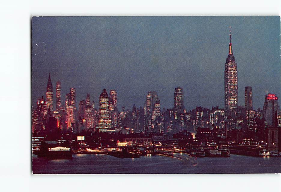 Postcard Midtown Manhattan Skyline at Night New York City New York USA