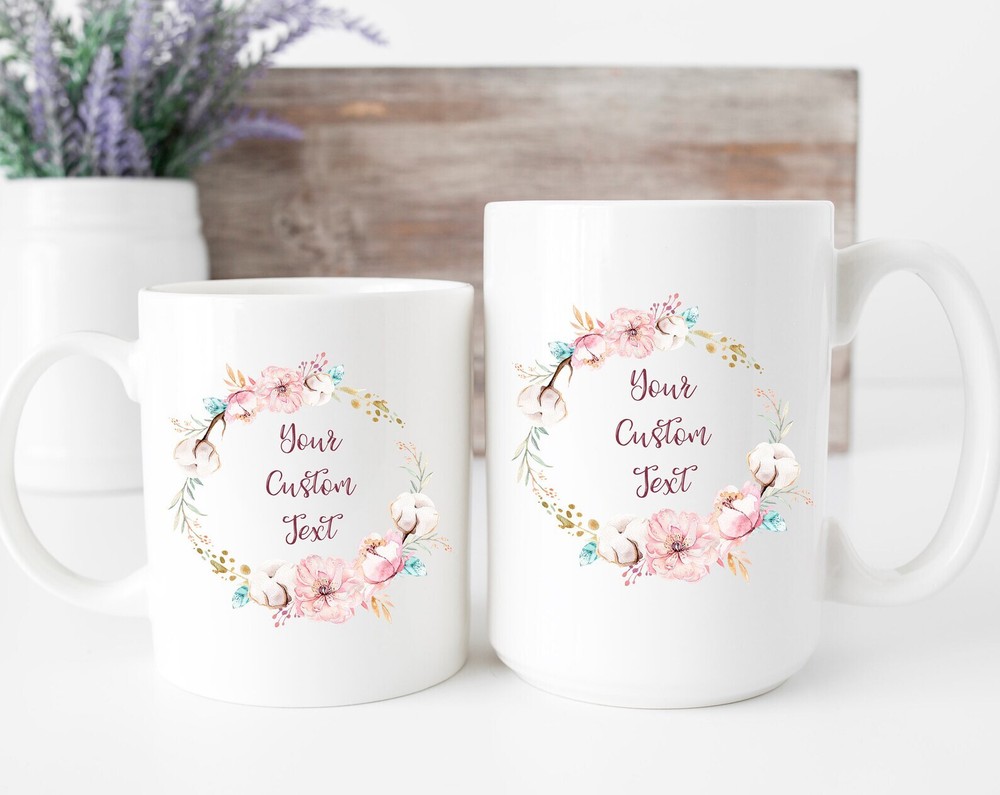 Custom Text Mug Customizable Gift Personalized Gift Your Own Text Circle Of