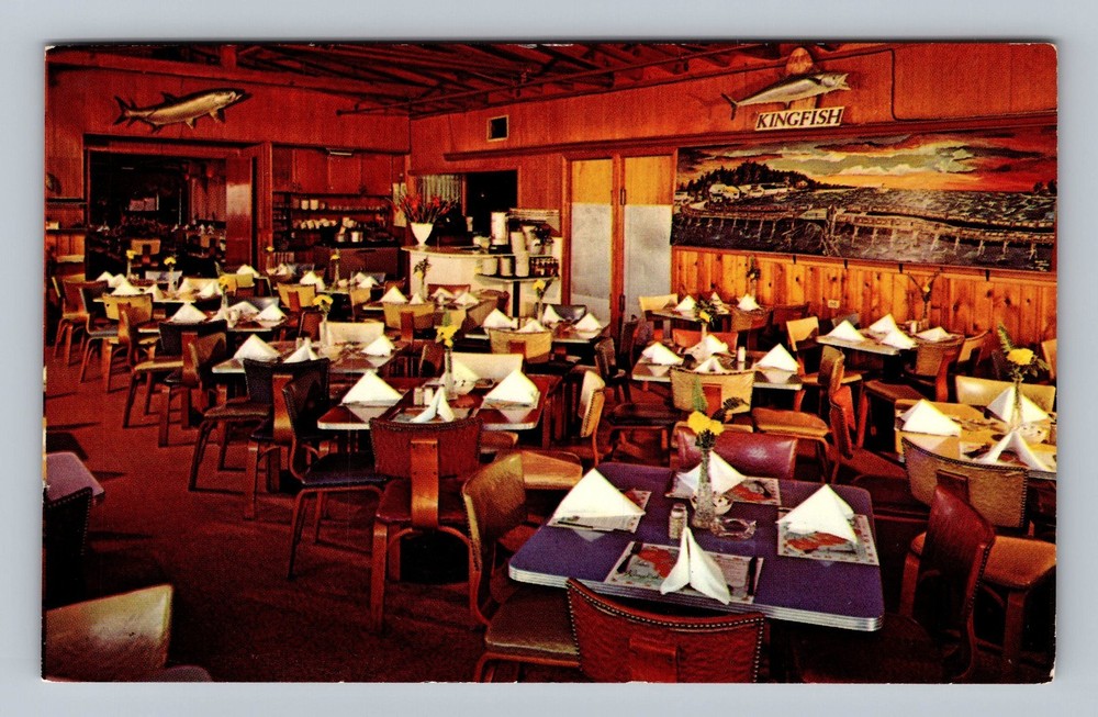 Treasure Island FL-Florida The Kingfish Restaurant Vintage c1968 Postcard Post
