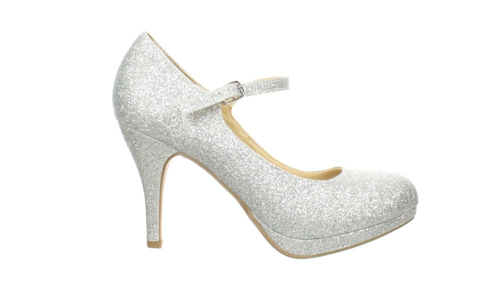 Women's Silver Pumps Size 9 by DailyShoes - Style 7029381