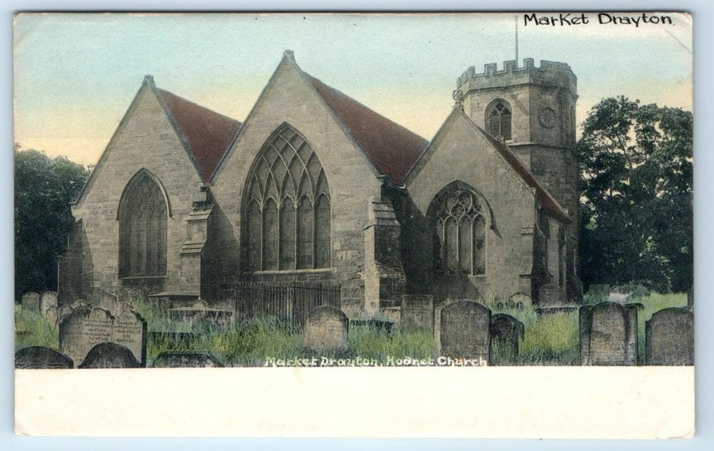 Market Drayton Hodnet Church Shropshire England UK Postcard