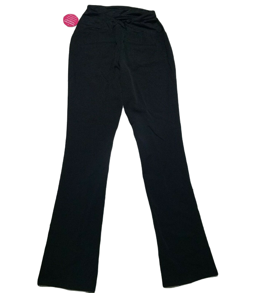 Isabel Maternity Black Crossover Panel Dress Pants Size 2