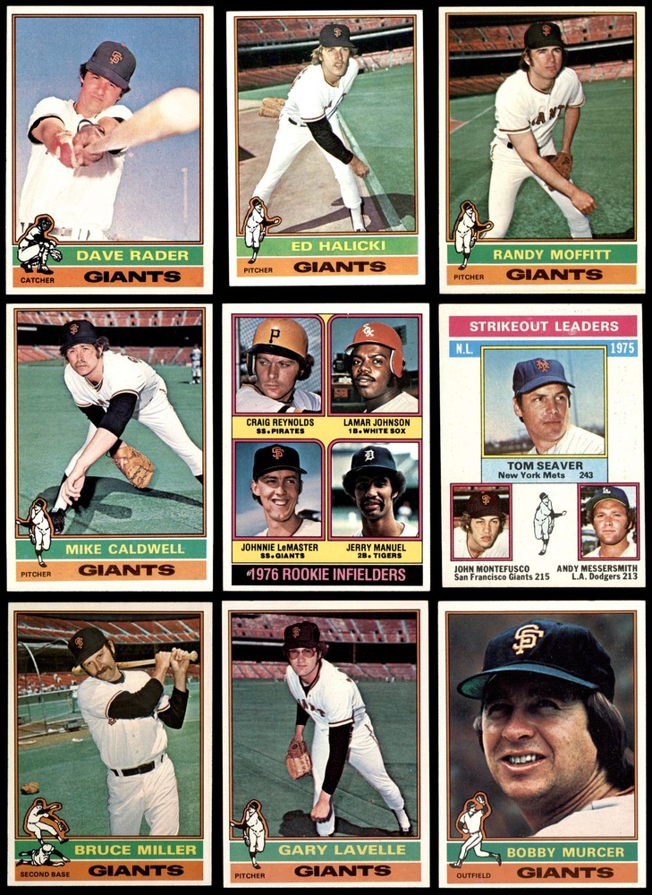 1976 Topps Giants Near Team Set w/Traded 7 - NM 5549513 (28 / 29 cards)