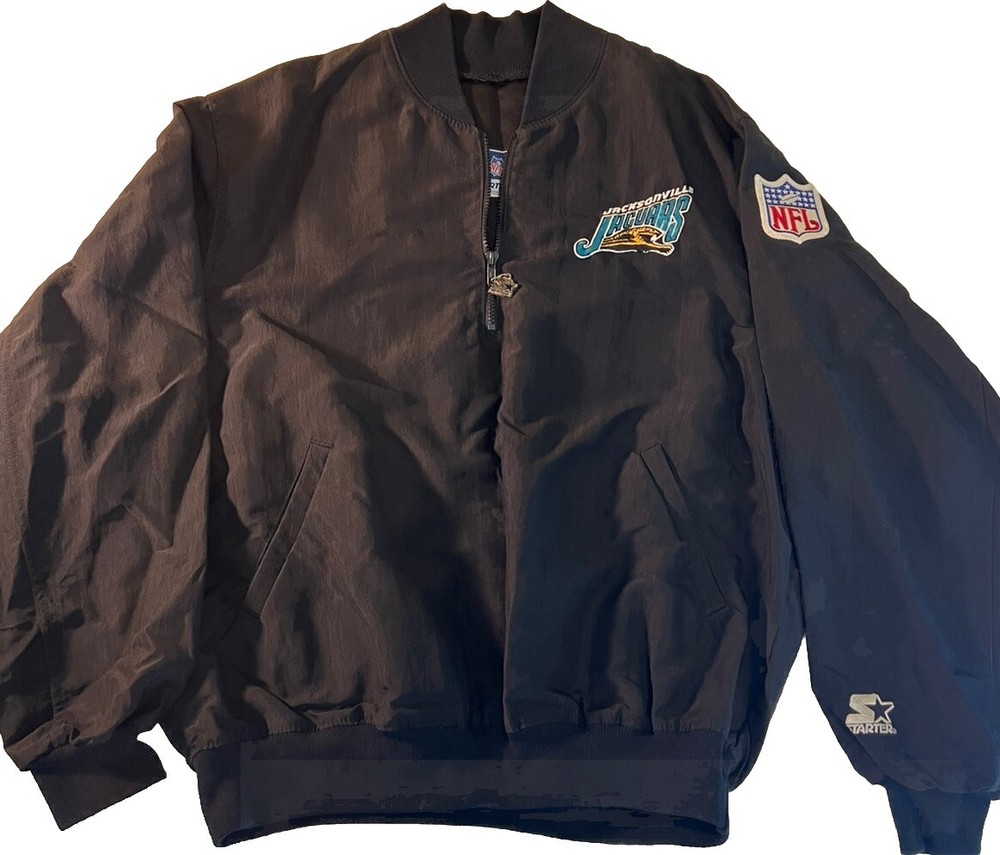 Vintage 90s Banned Logo Jacksonville Jaguars 1/4 Zip Windbreaker for Men