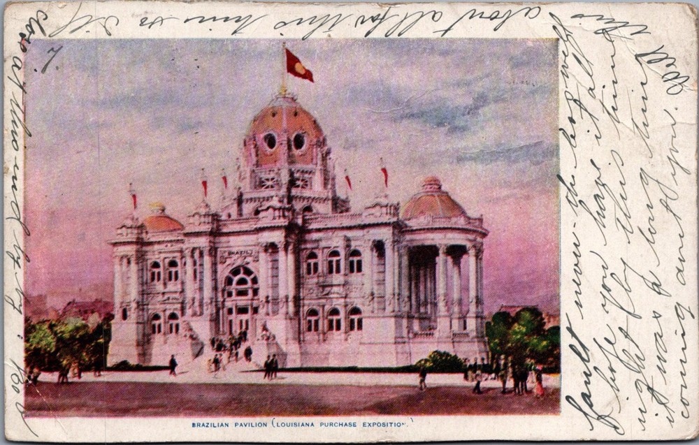 1904 Brazilian Pavilion Louisiana Purchase Exposition St. Louis Postcard