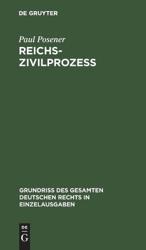 Paul Posener Reichszivilprozeß (Hardback)