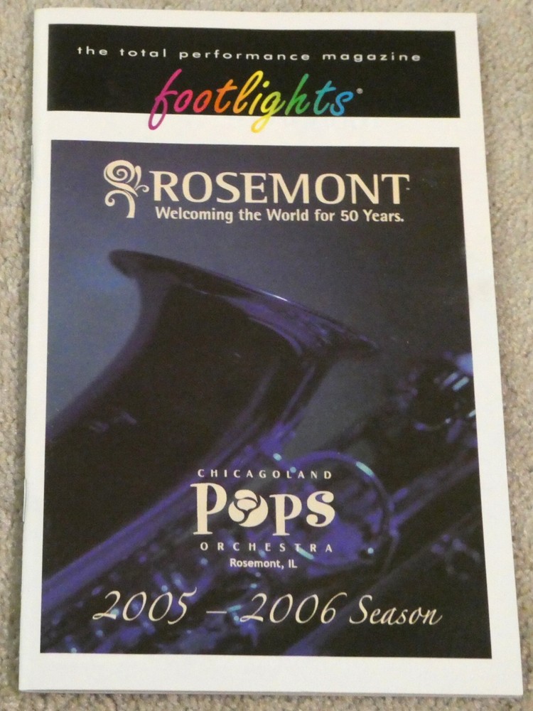 Peter Cetera Concert Program Rosemont Theatre Feb 6 2006 Chicago Solo Singer