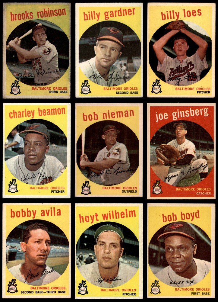 1959 Topps Baltimore Orioles Near Team Set 4 - VG/EX 7076241 (26 / 33 cards)