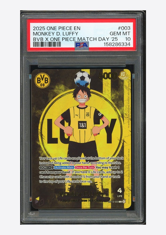 One Piece PSA 10 Monkey D Luffy L Promo 2025 ST13-003 BVB X One Piece English