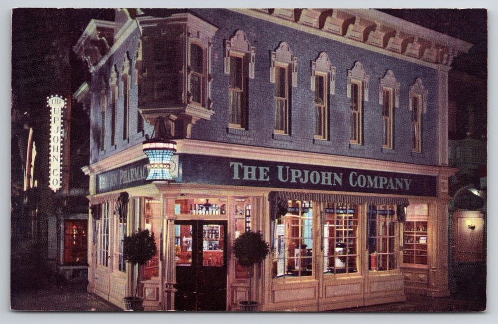 Disneyland The Upjohn Company Pharmacy Postcard Main Street USA