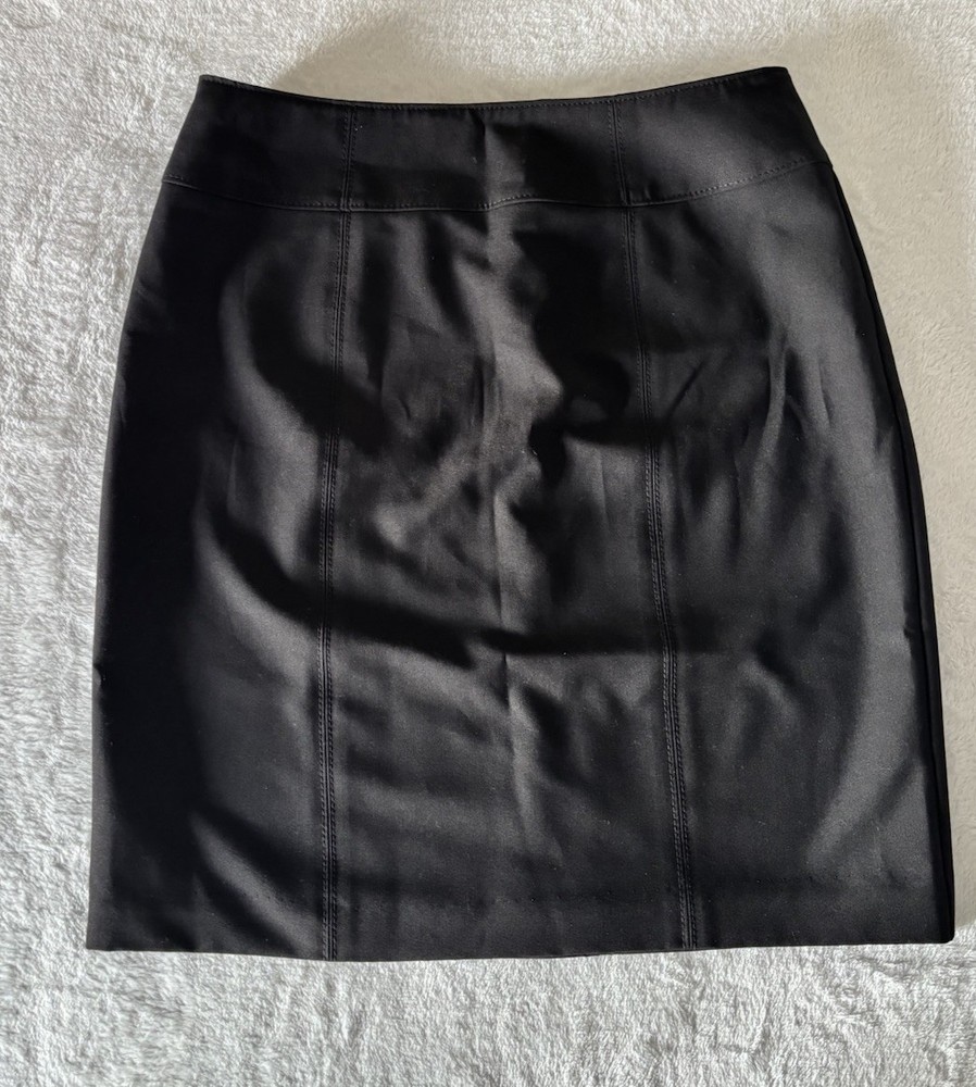 • Women’s Black Pencil Skirt Lined Classic Office Wear Size 12