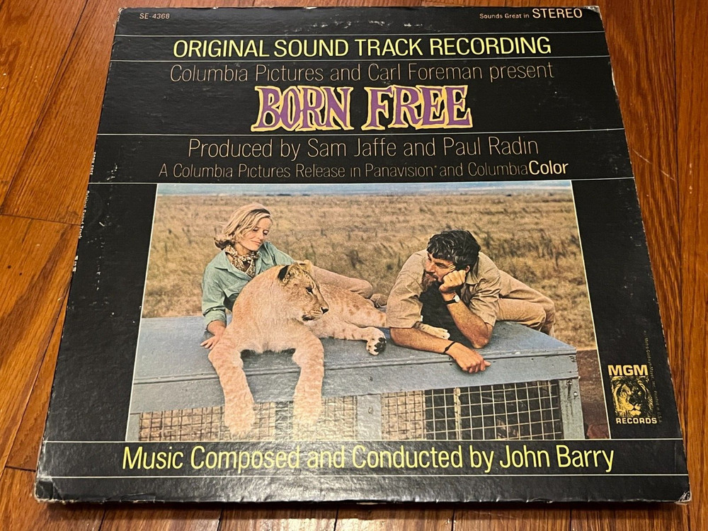 Born Free ORIGINAL SOUNDTRACK 1967  LP John Barry NEAR MINT