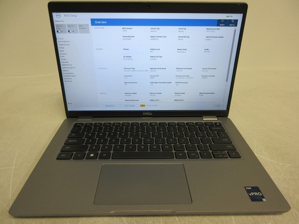 Dell Latitude 5430 Core i5-1245U 3.96GHz No RAM No Hard Drive No Power Adapter