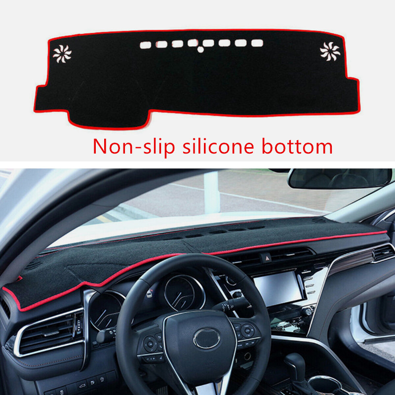 DASH COVER MAT DASHBOARD PAD FOR Toyota Camry 2018-2024 Red Accessories