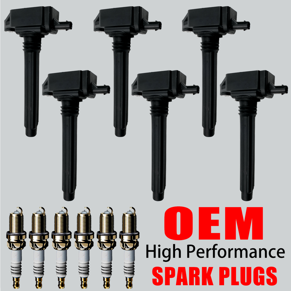 6X OEM Ignition Coil & Iridium Spark Plug For Dodge Jeep Ram Chrysler 3.6L UF648