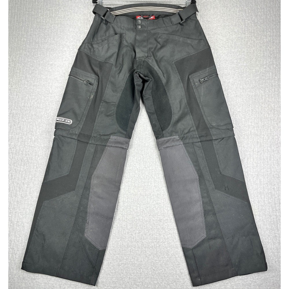 AXO Riding Pant Men 32 Black Motocross Cargo Protective Convertible Bike Racing