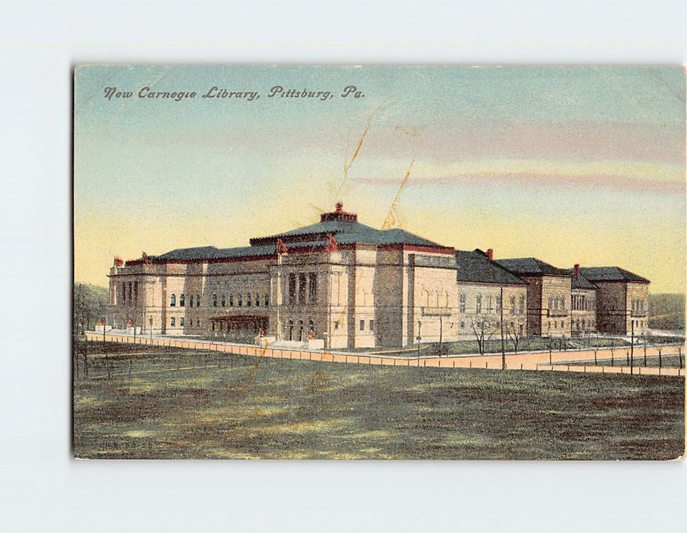 Postcard New Carnegie Library Pittsburgh Pennsylvania USA