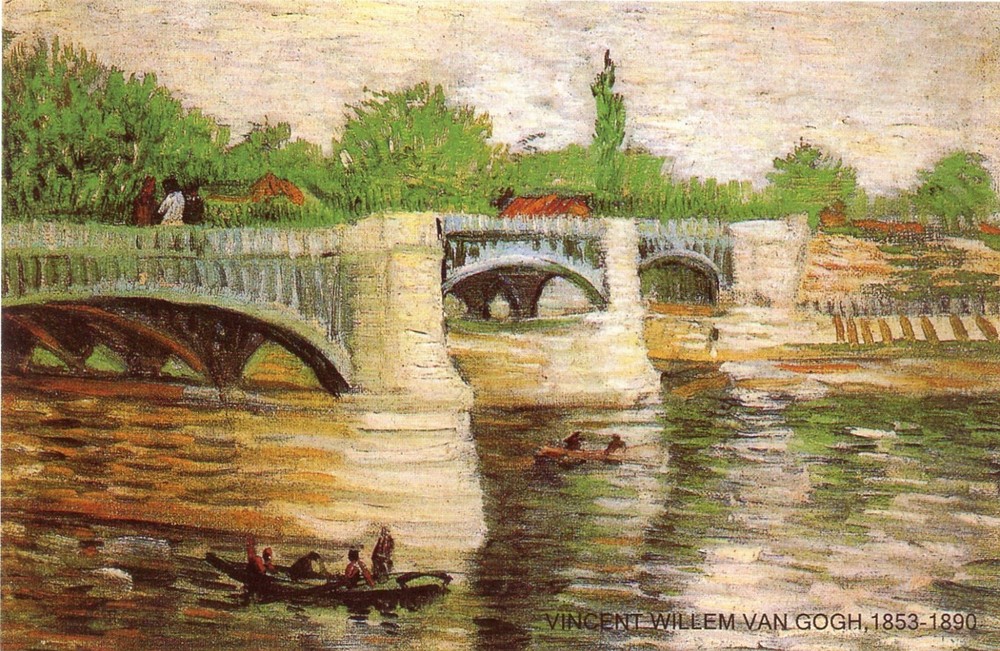 Bridge at Courbevoie, Vincent van Gogh (Dutch, 1853-1890) --New POSTCARD