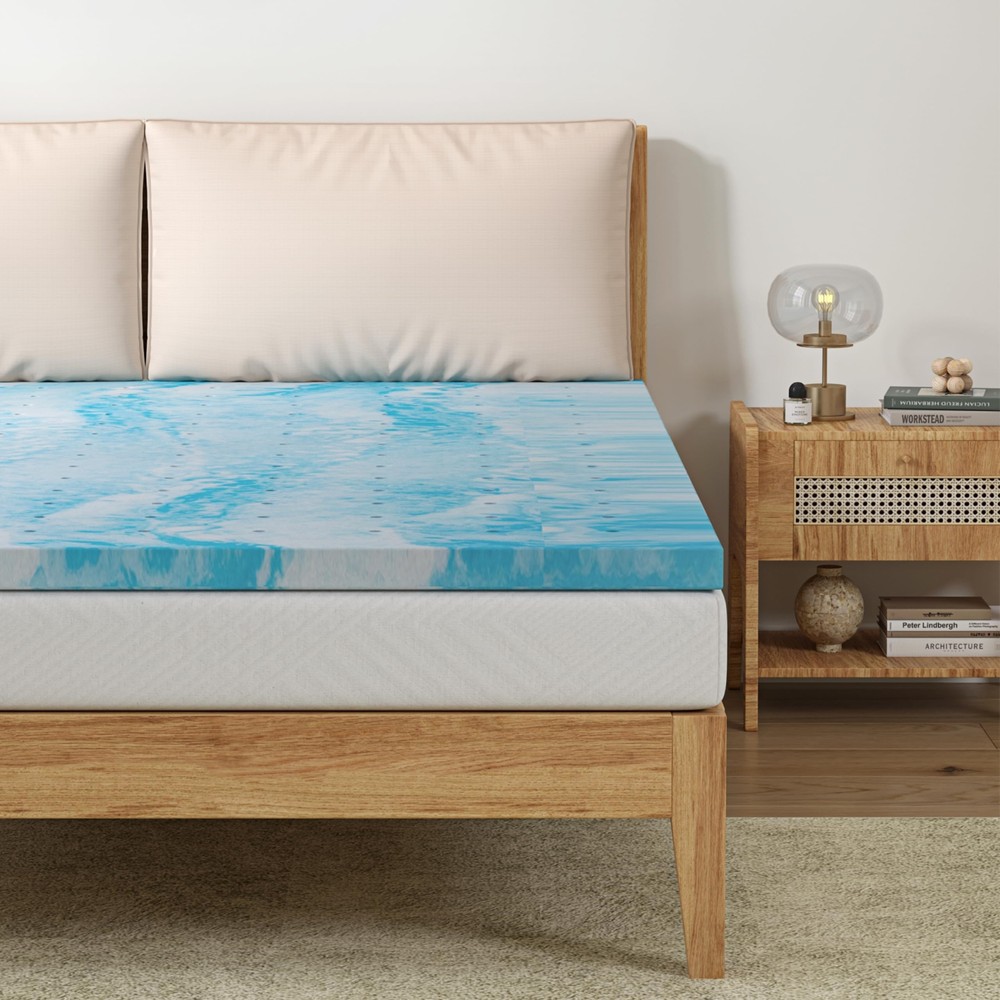 2 Inch Memory Foam Mattress Topper Queen Size, Infused Memory Foam Bed Topper...