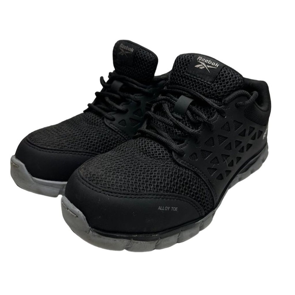 Reebok Men Sublite Cushion EH Alloy Toe Slip-On Work Shoes Black 8W