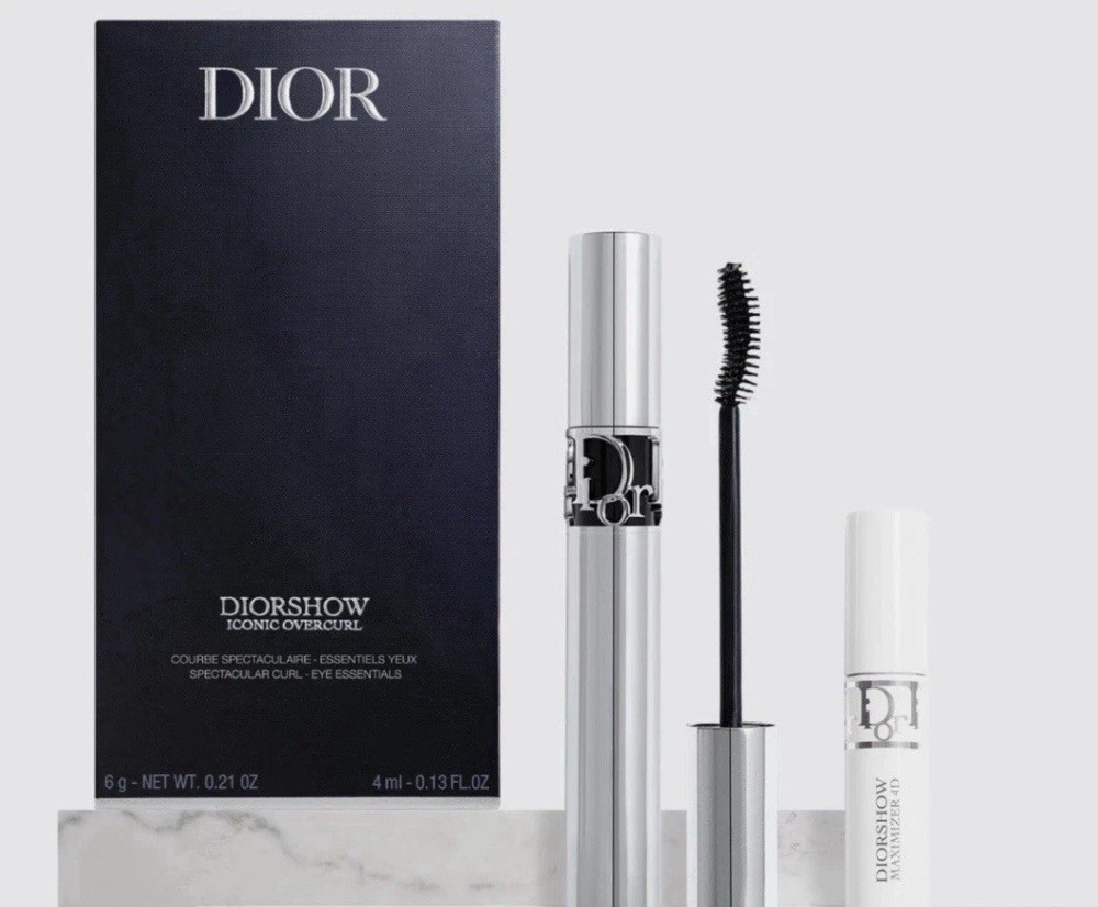 DIOR Diorshow Iconic Overcurl Black Mascara Gift Set with Pouch New Authentic