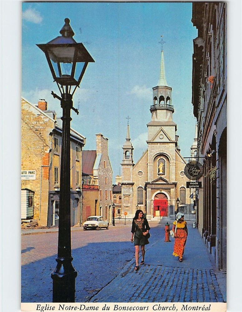 Postcard Eglise Notre Dame du Bonsecours Church Montreal Canada