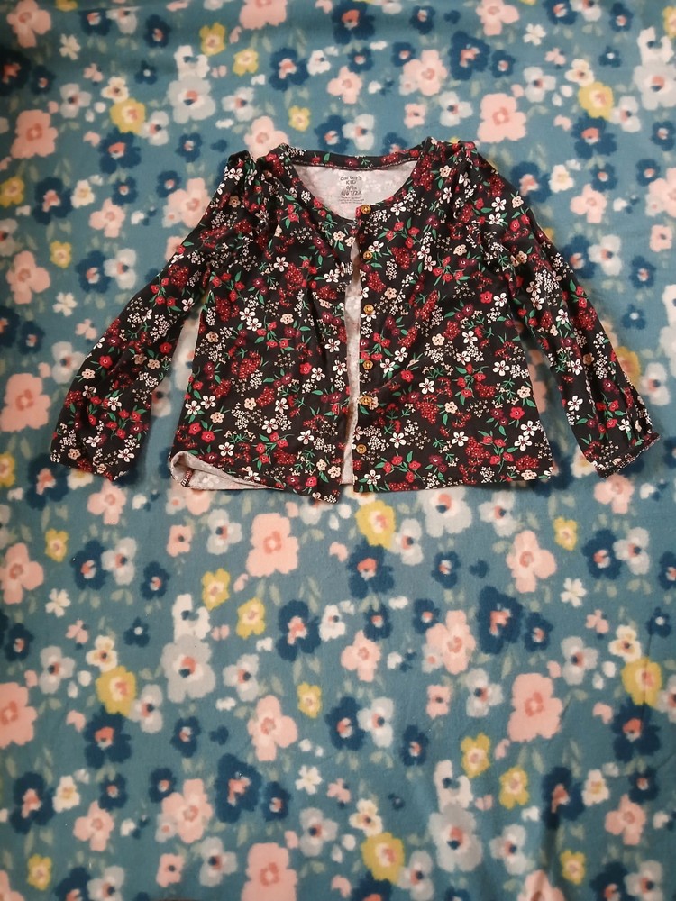 Carter's Kids girl Long Sleeve Flower Print Shirt Size 6/6X