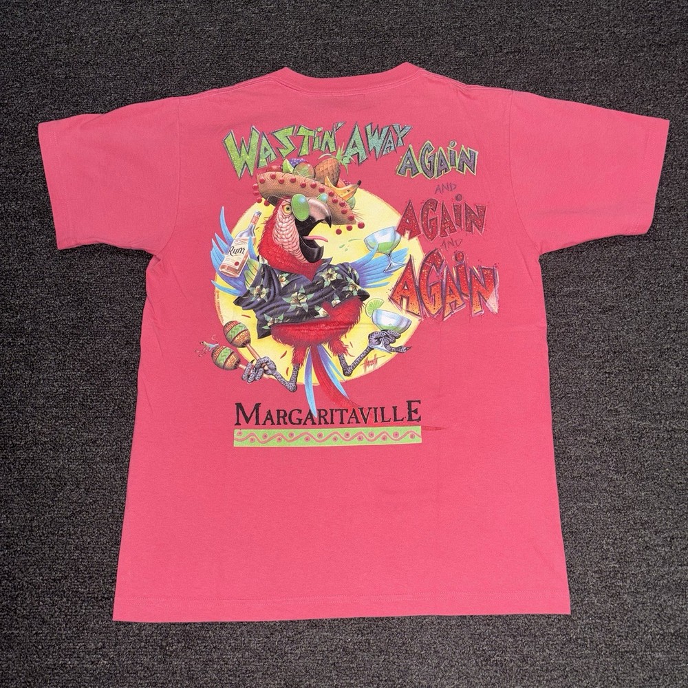 Vintage Caribbean Soul Wastin Away Again T Shirt Size Medium Jimmy Buffett 1998