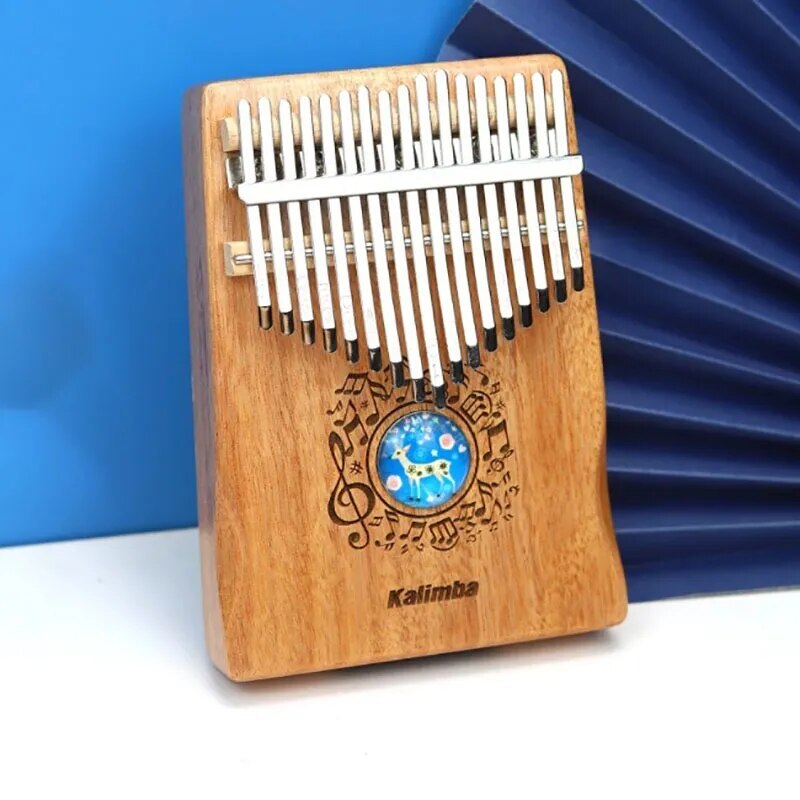 100% New 17 key mini Wooden instrument flower acrylic kalimba professional