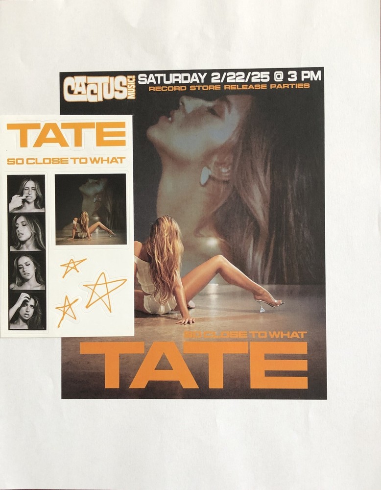 TATE McRAE (2025) SO CLOSE TO WHAT Album Release PROMO MEMORABILIA