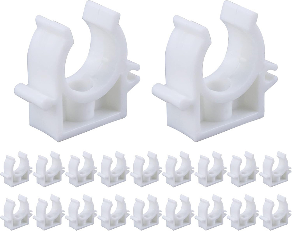 20Pcs 3/4 Inch PEX Clips, 20 Mm PEX Pipe Clamps, U-Hook Plastic Pipe Clamp