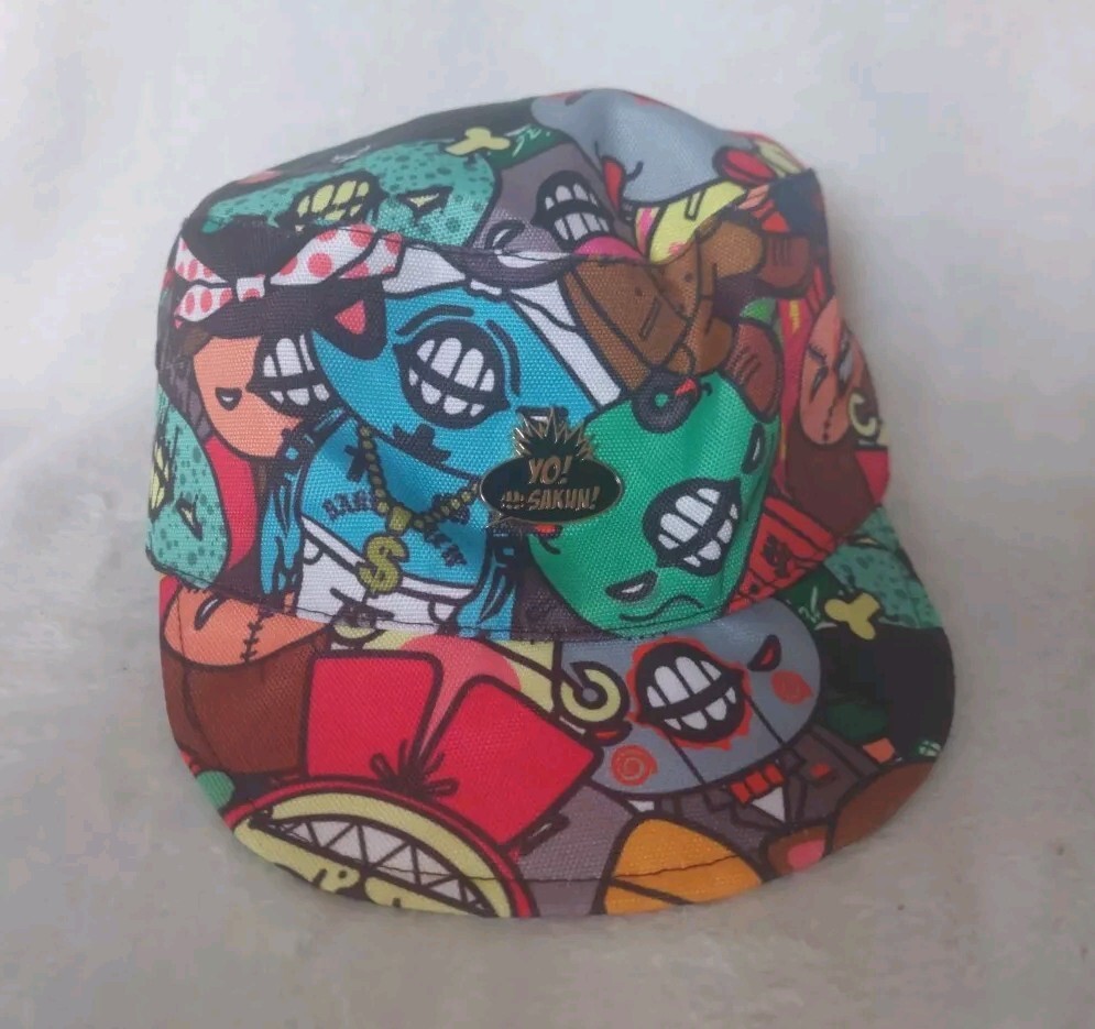 Sakun Korean Cap Anime Abstract Graffiti Art Cartoon Rare Streetwear Hat-image