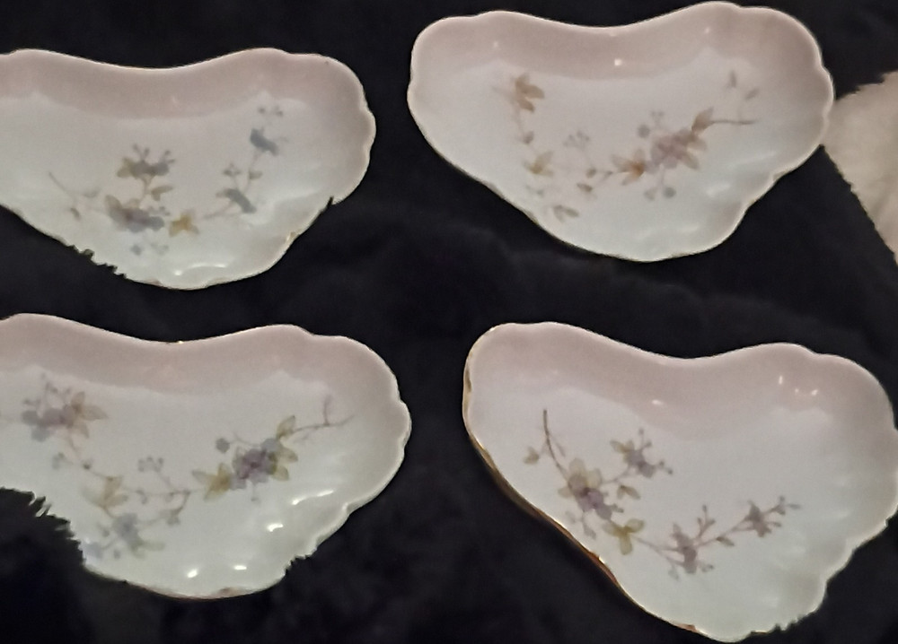 Carlsbad China Austria Floral Abstract Plates Set of 4 Glossy Finish
