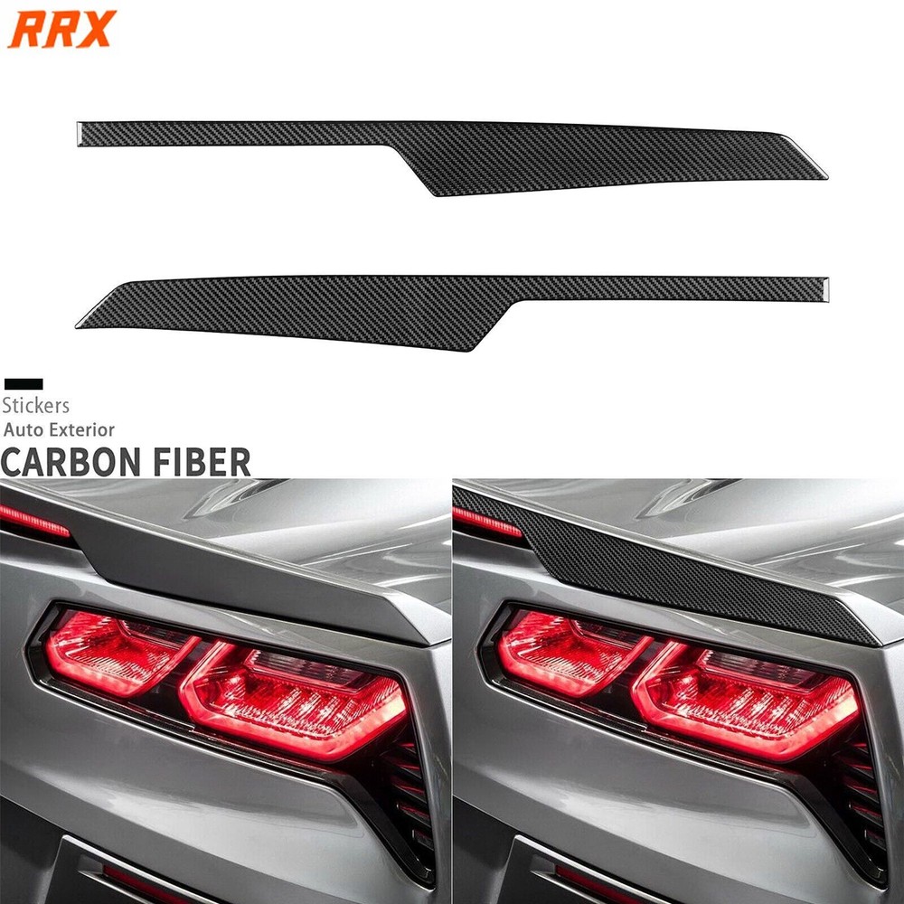 Real Carbon Fiber Rear Trunk Spoiler Wing Cover For Chevrolet Corvette C7 14-19
