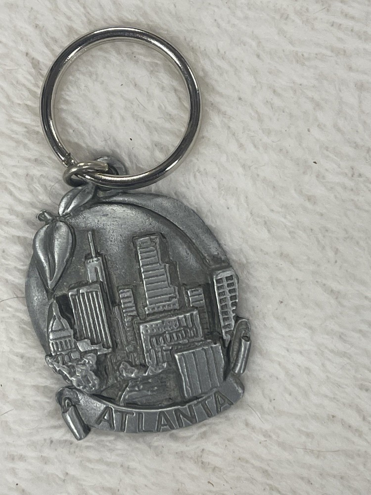 Vintage Atlanta Georgia Skyline Buildings Keychain Keyring