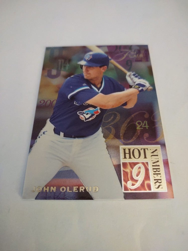 1994 Flair Hot Numbers John Olerud Card #6 Toronto Blue Jays