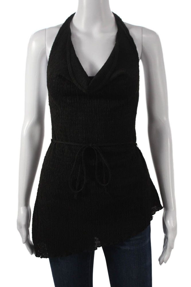 Zara Women Tunic Tank Black Cowl Neck Sleeveless Size MFree Shipping in US $100+ Orders | $6.95 Orders Below