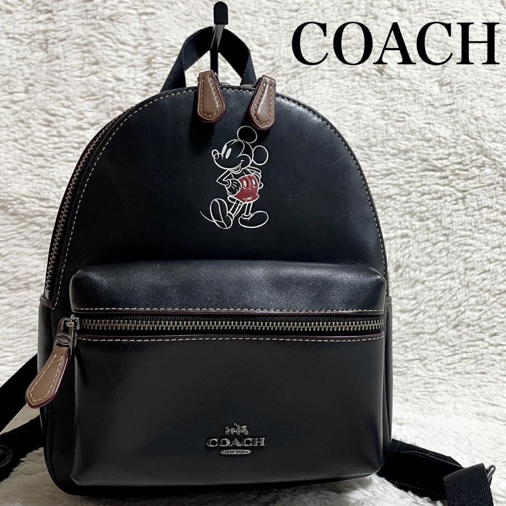 COACH Disney Mickey Mouse genuine leather backpack stylish & durable